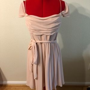 Vera Wang Blush Pink Off Shoulder Dress